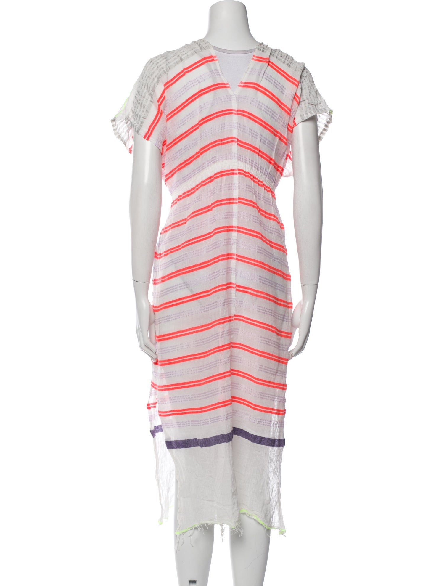 Lemlem Striped Fringe Trim Accent Cover-Up