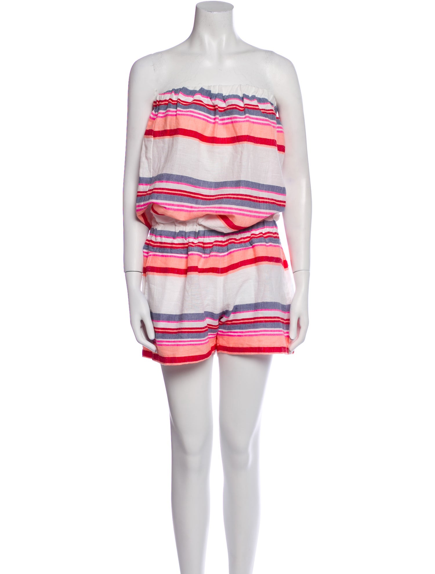 Lemlem Striped Strapless Romper