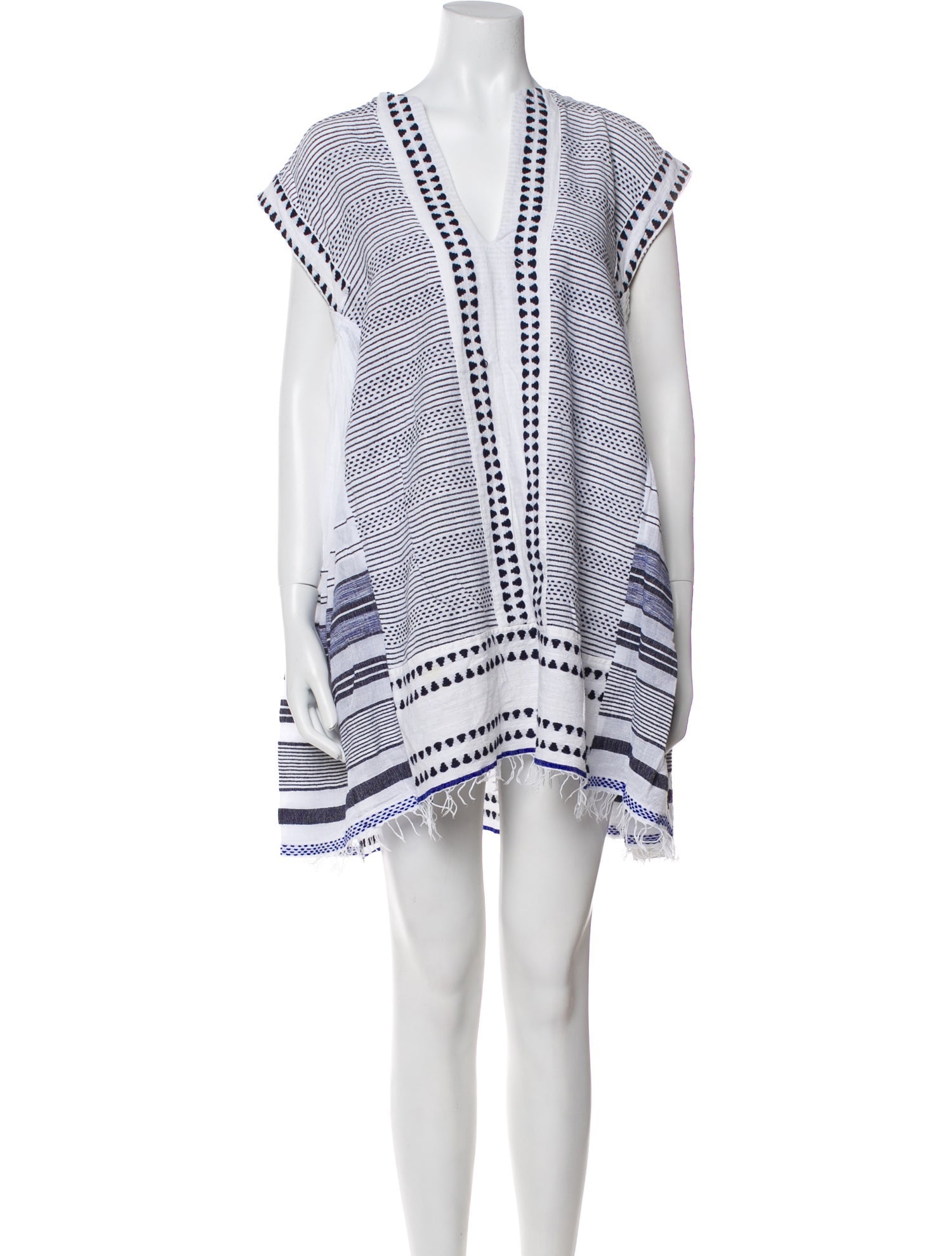 Lemlem Striped Raw-Edge Trim Cover-Up