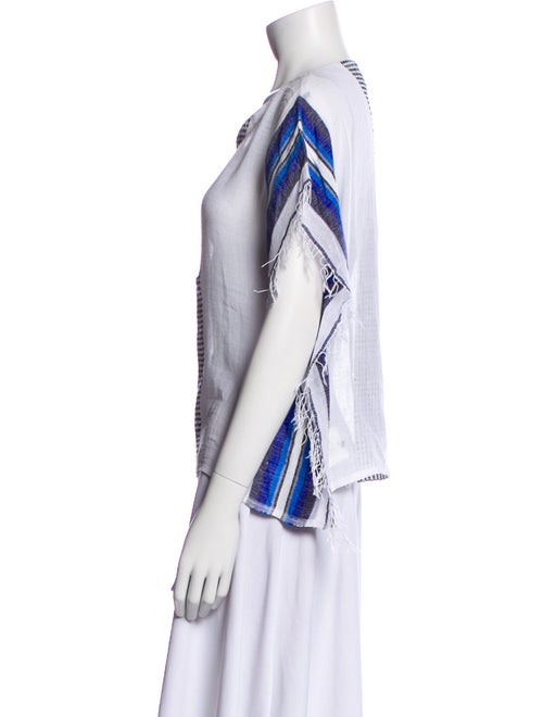 Lemlem Striped V-Neck Button-Up Top