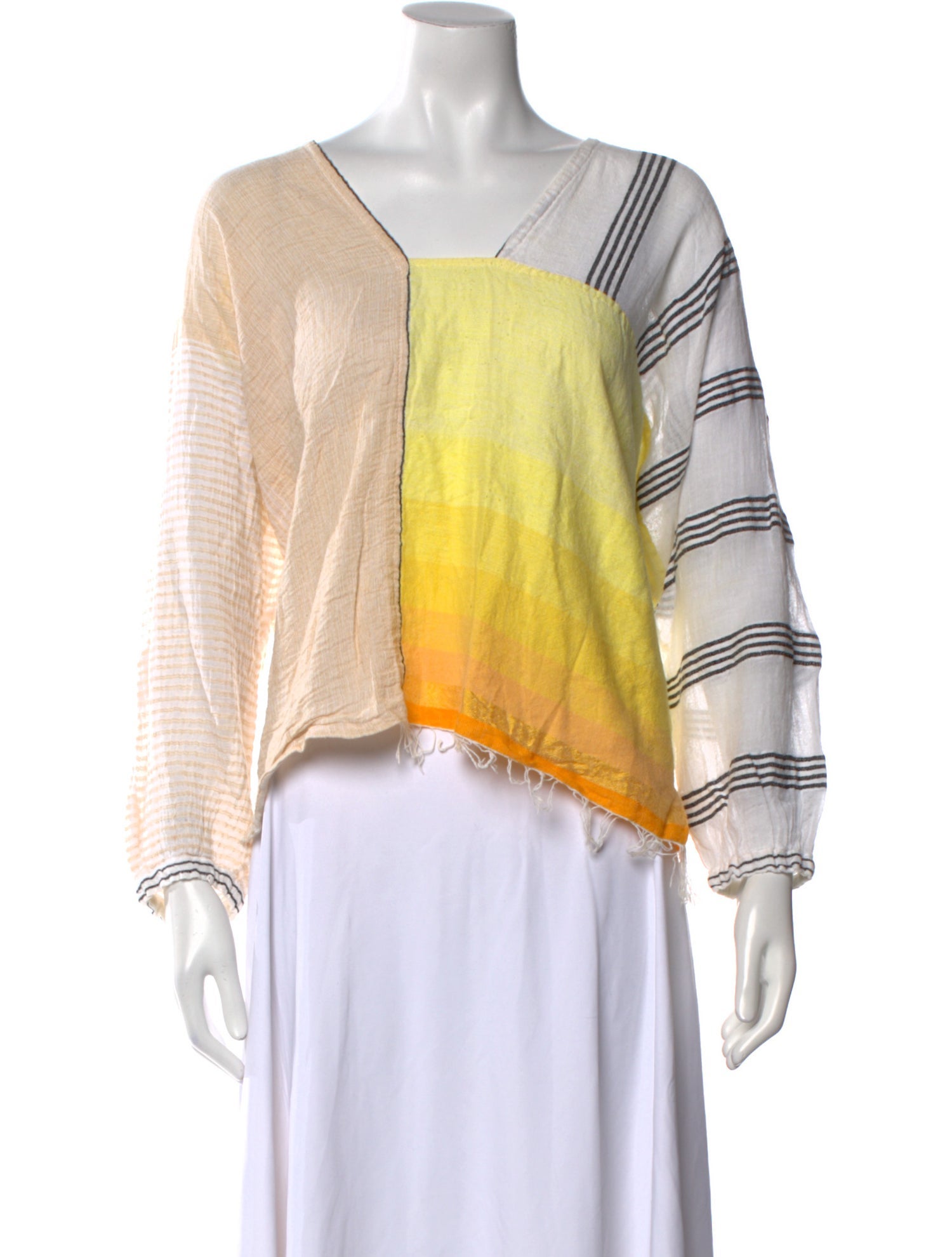 Lemlem Striped V-Neck Top