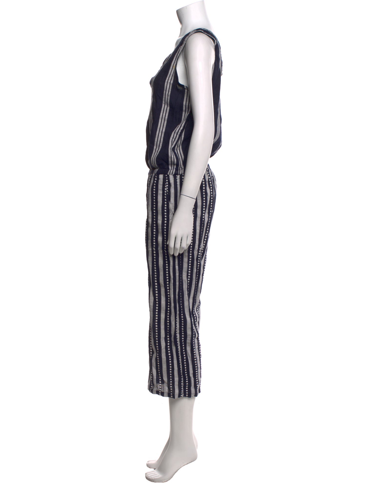 Lemlem Striped V-Neck Jumpsuit