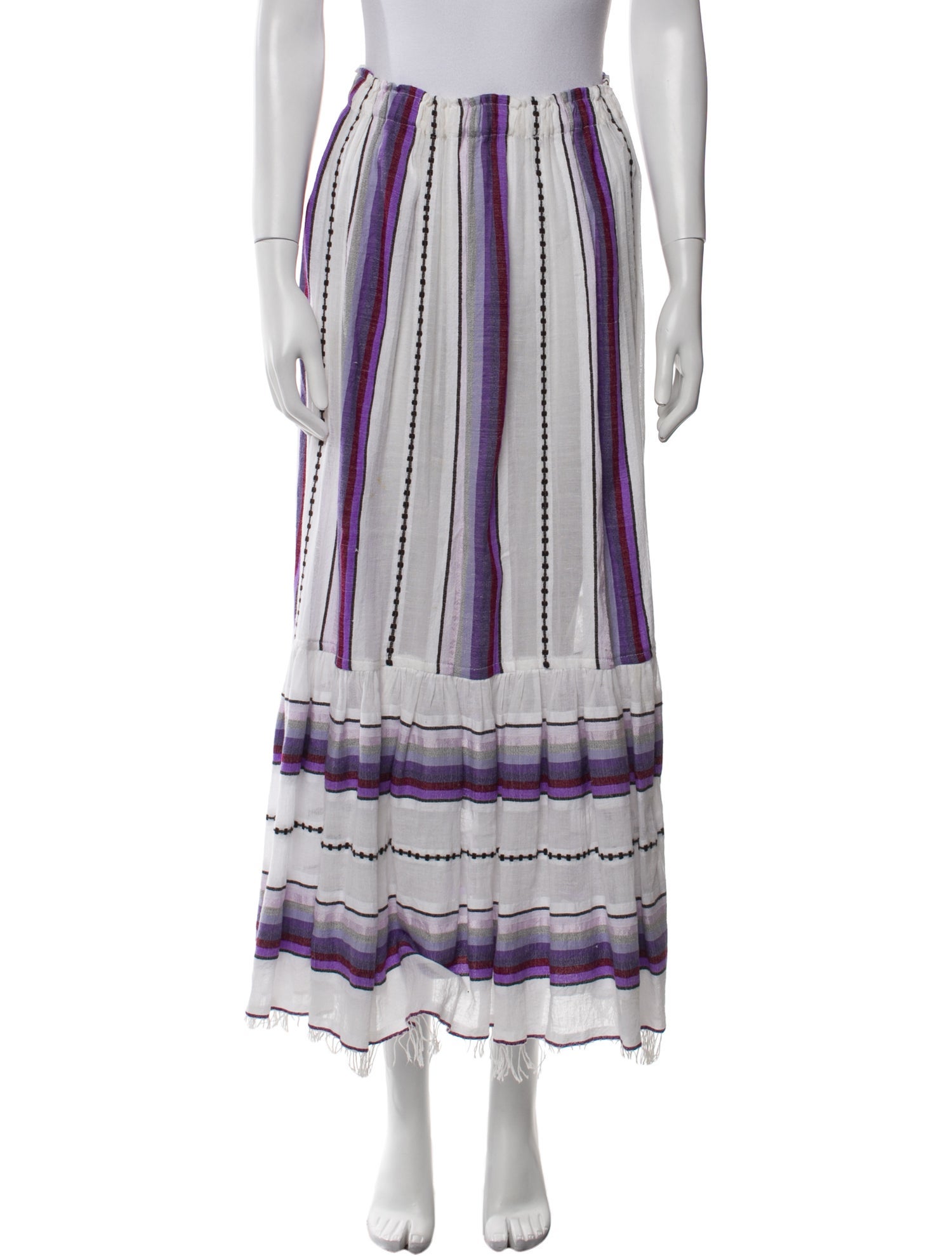 Lemlem Striped Midi Length Skirt