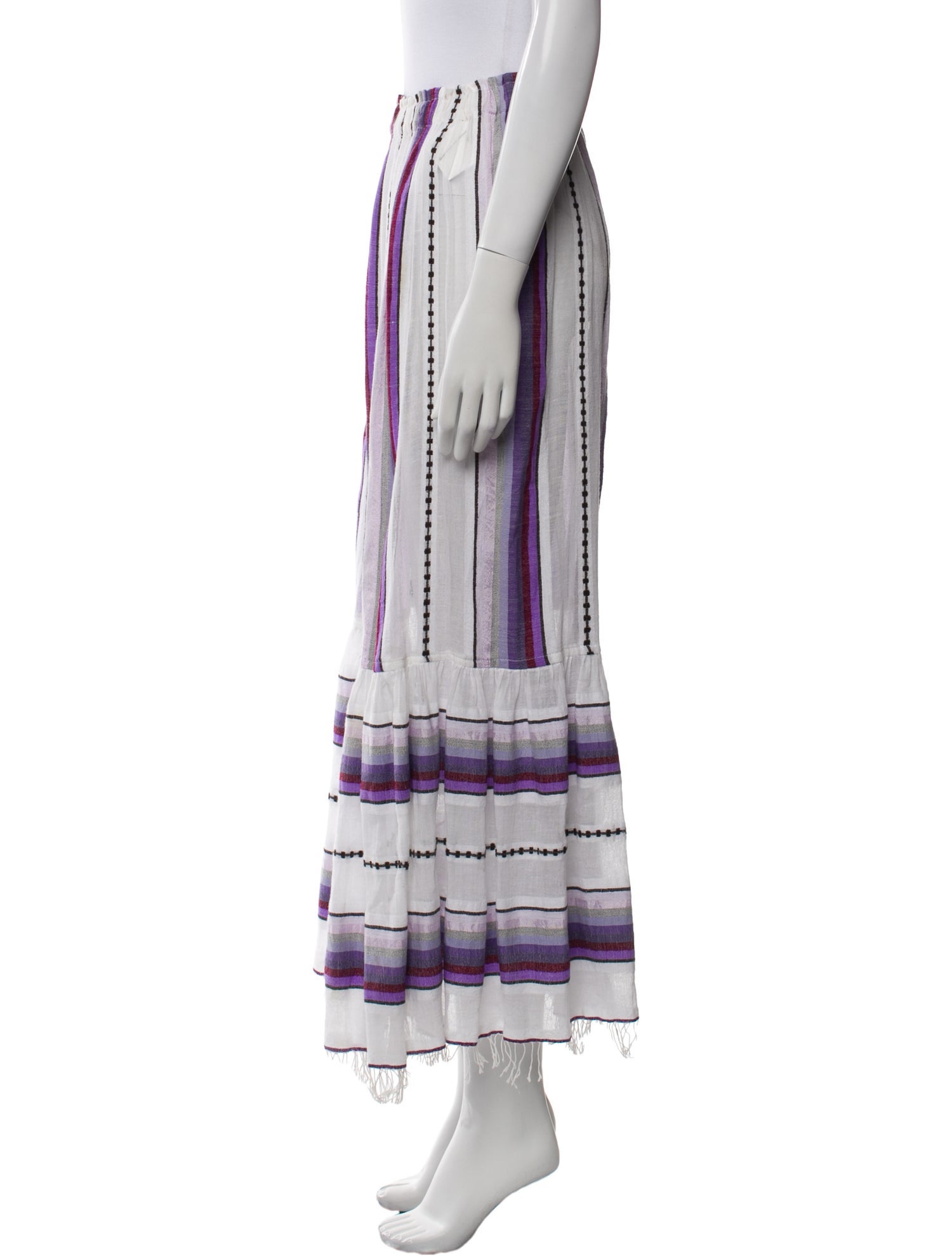 Lemlem Striped Midi Length Skirt