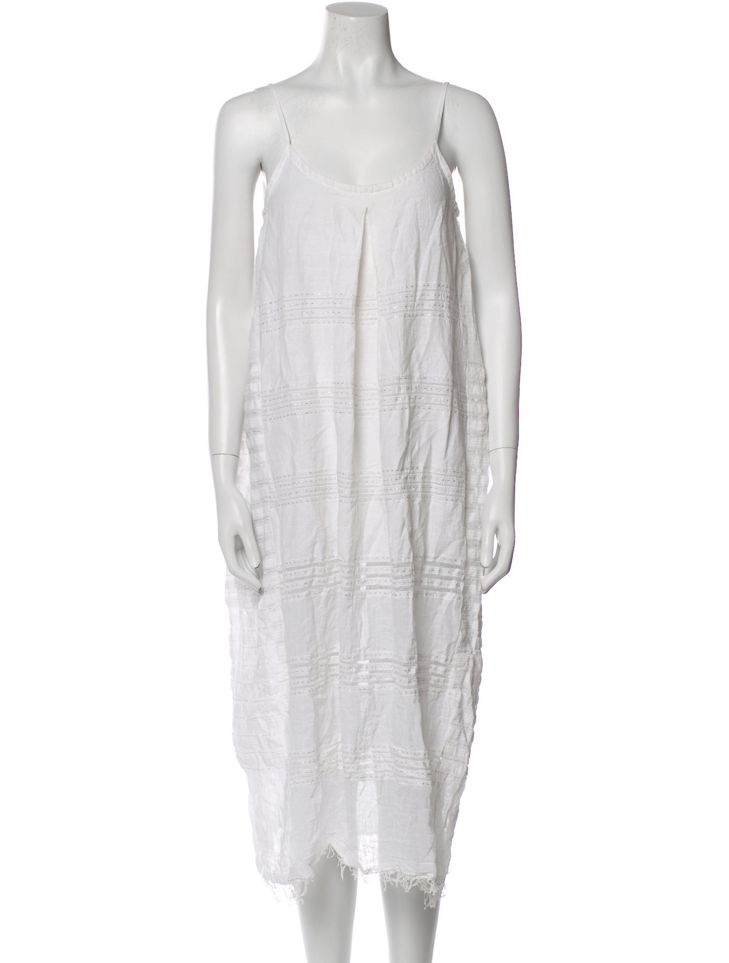 Lemlem Scoop Neck Midi Length Dress