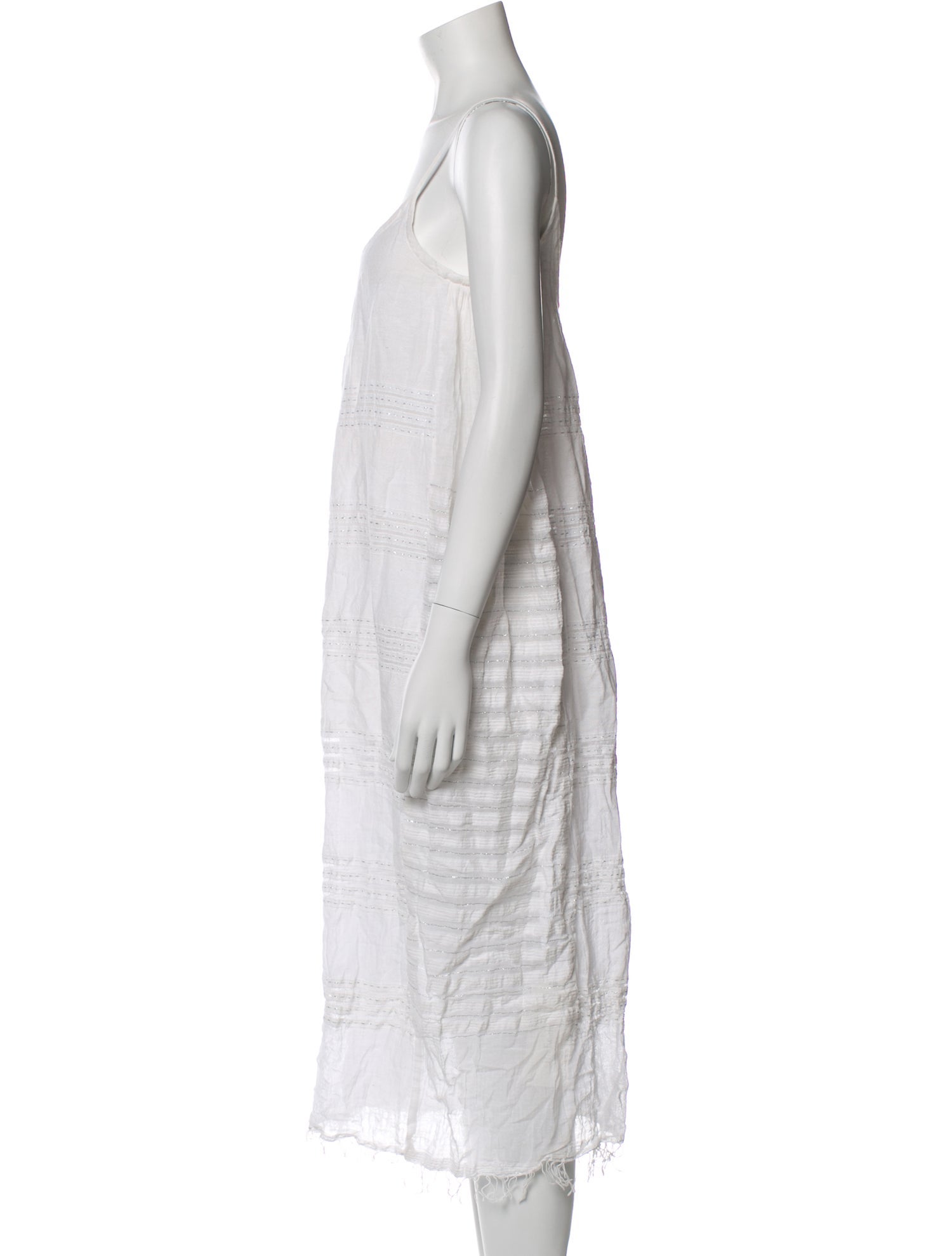 Lemlem Scoop Neck Midi Length Dress