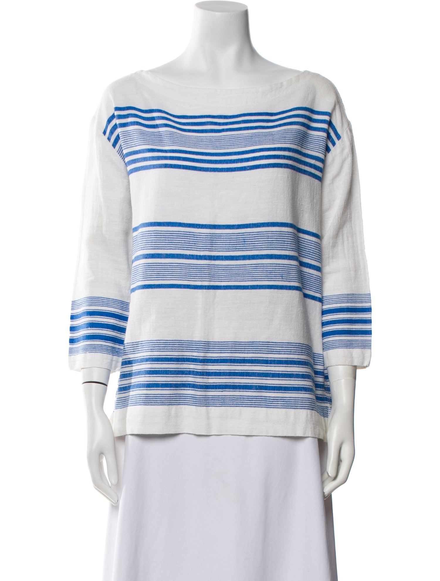 Lemlem Striped Bateau Neckline Top