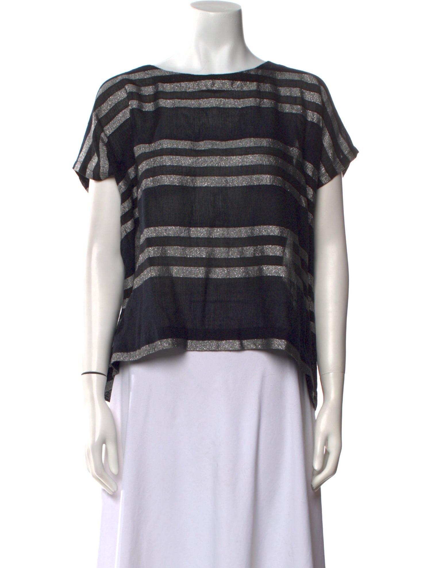 Lemlem Striped Bateau Neckline Crop Top