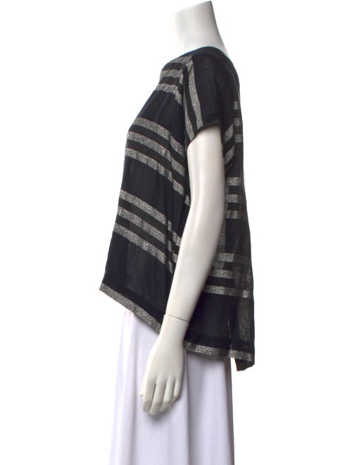 Lemlem Striped Bateau Neckline Crop Top