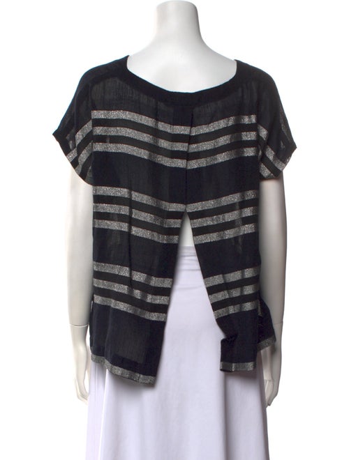 Lemlem Striped Bateau Neckline Crop Top