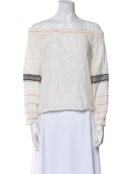 Lemlem Printed Off-The-Shoulder Crop Top