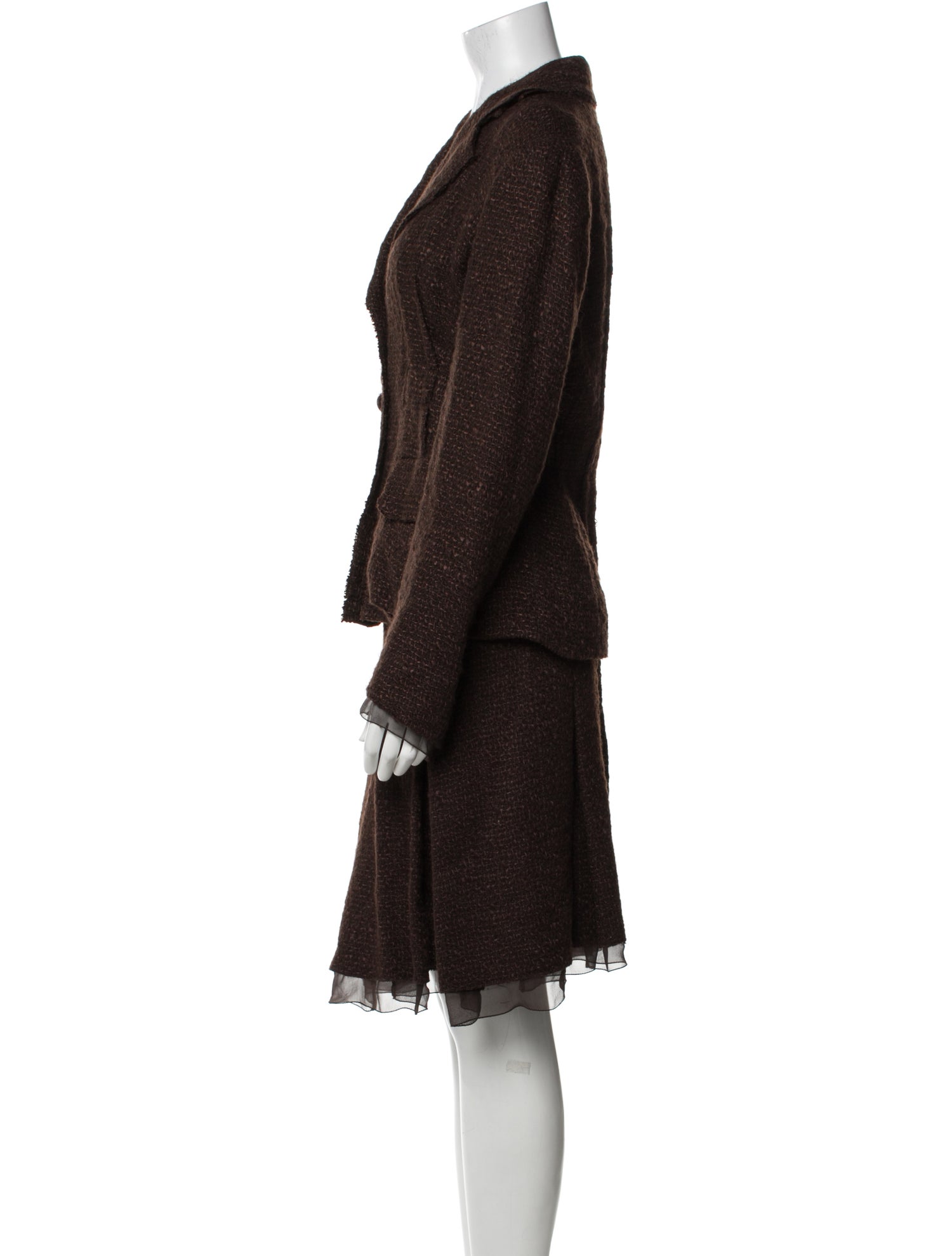 Lemlem Virgin Wool Tweed Pattern Skirt Suit