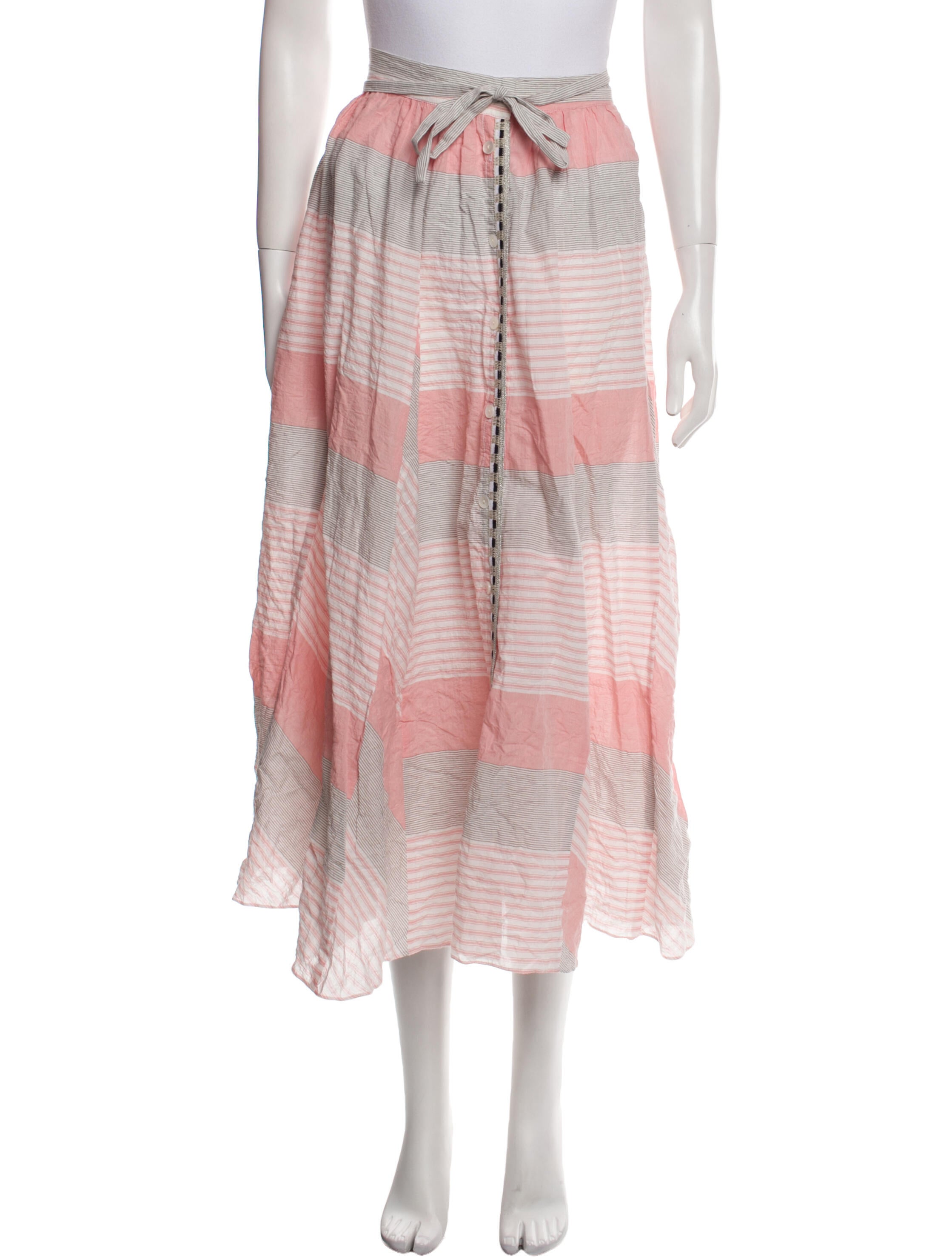 Lemlem Striped Midi Length Skirt