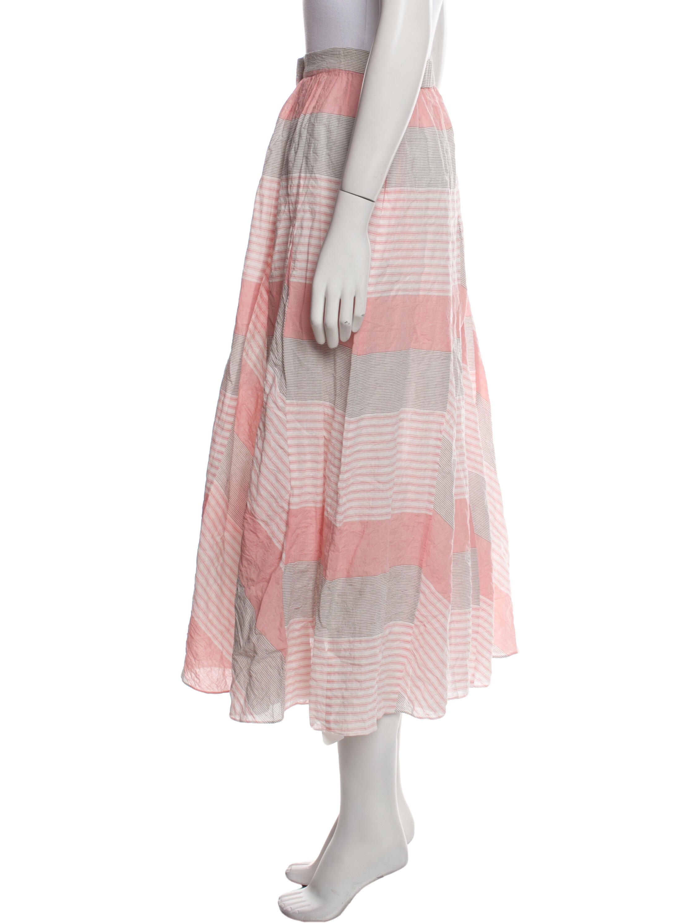 Lemlem Striped Midi Length Skirt