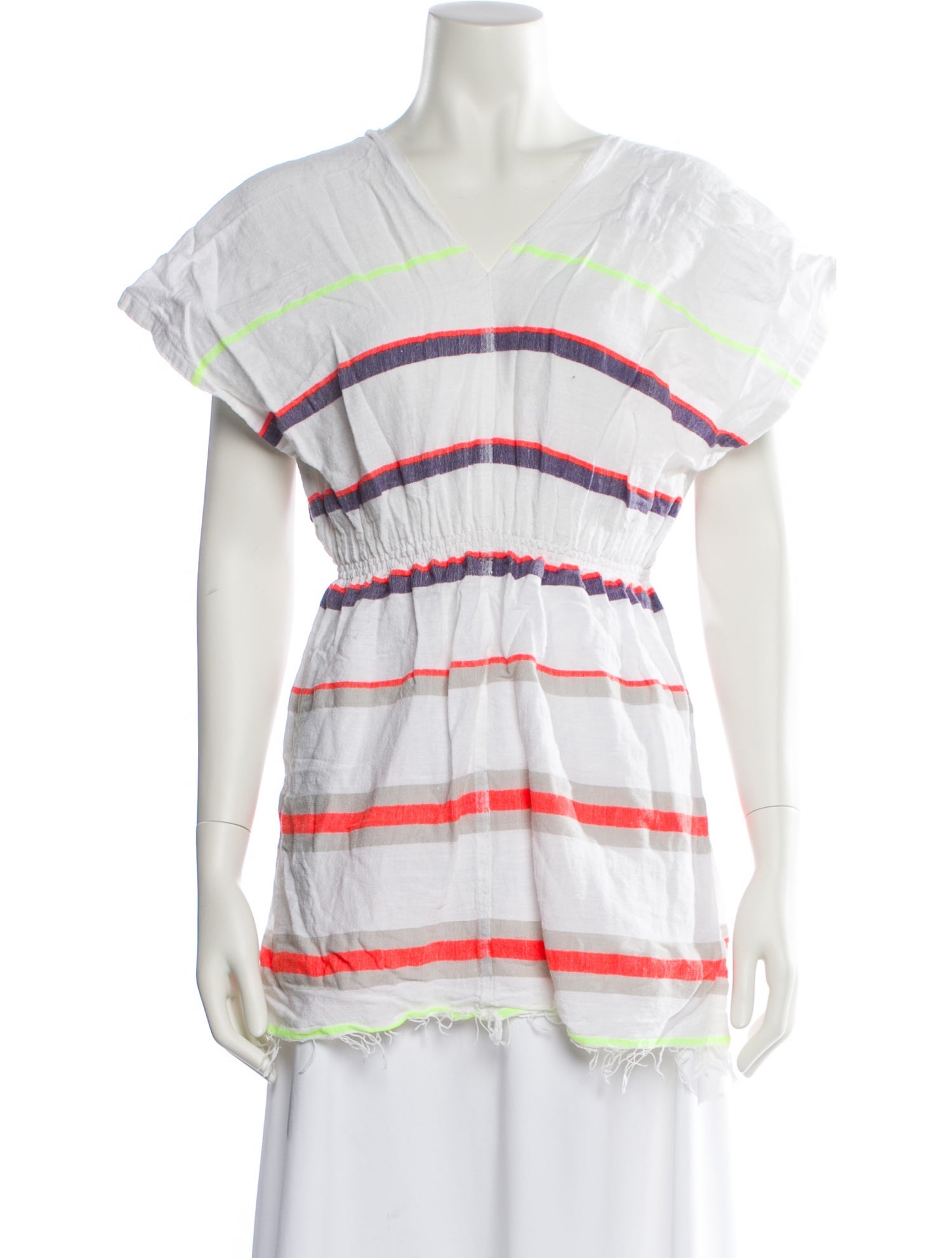 Lemlem Striped V-Neck Top