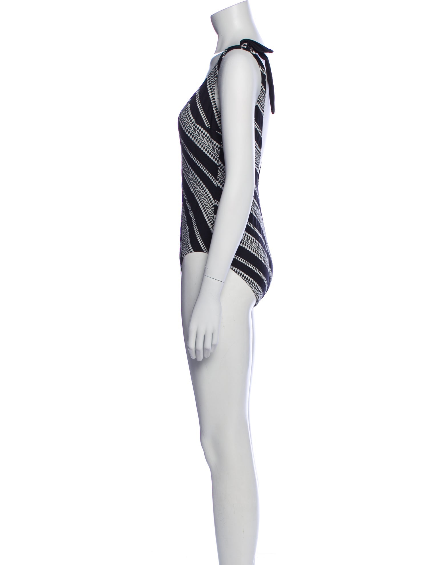 Lemlem Striped Embroidered Accent One-Piece w/ Tags