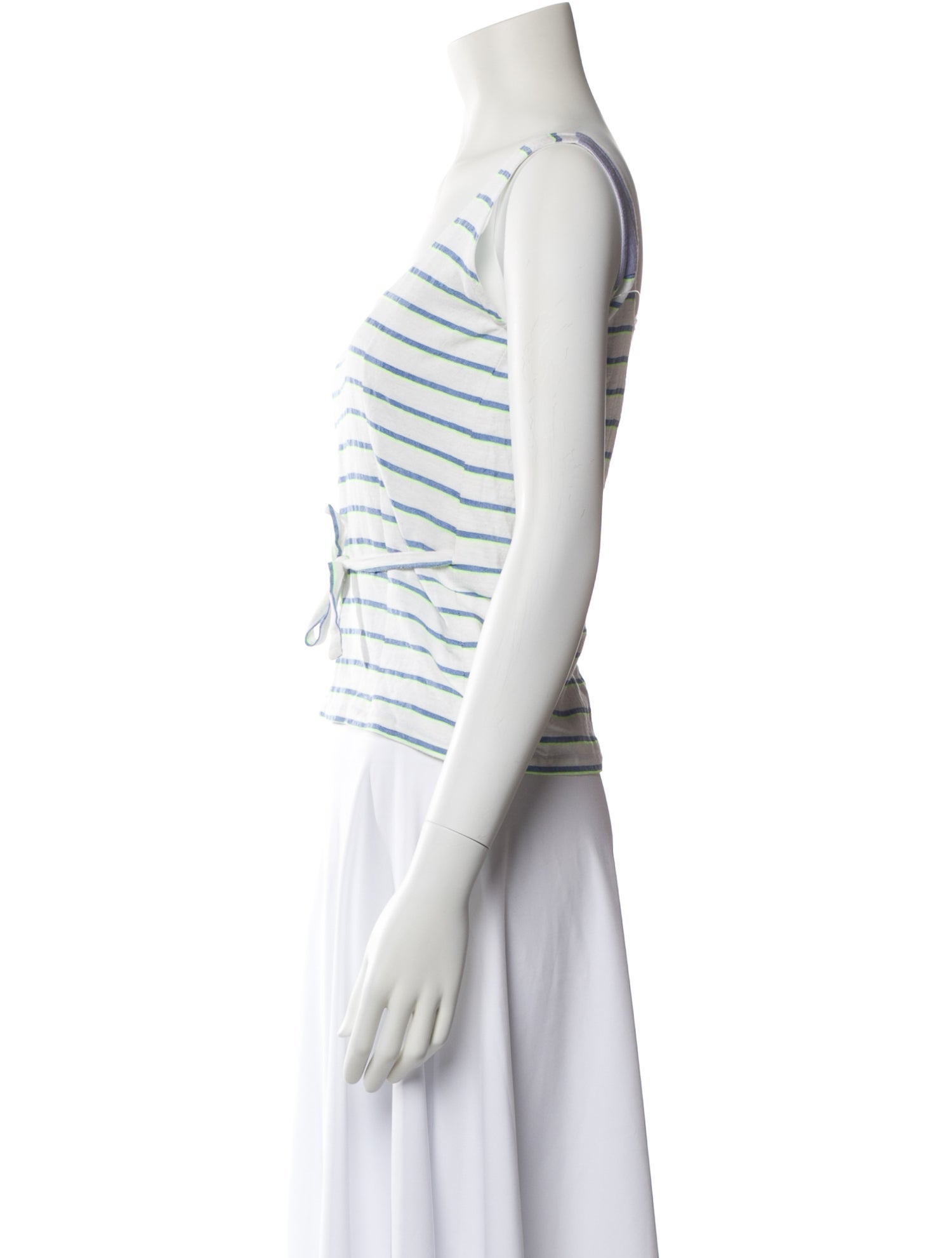 Lemlem Striped Scoop Neck Crop Top