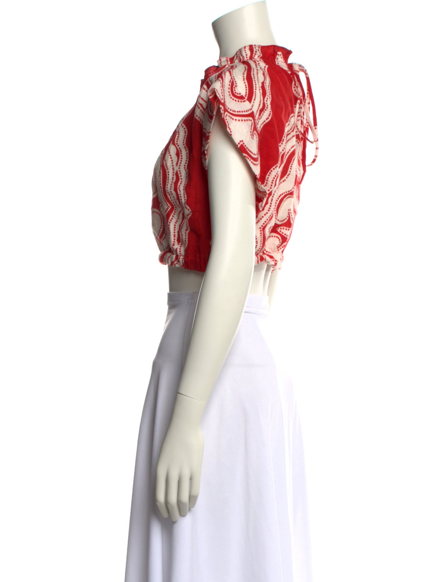 Lemlem Linen Printed Crop Top