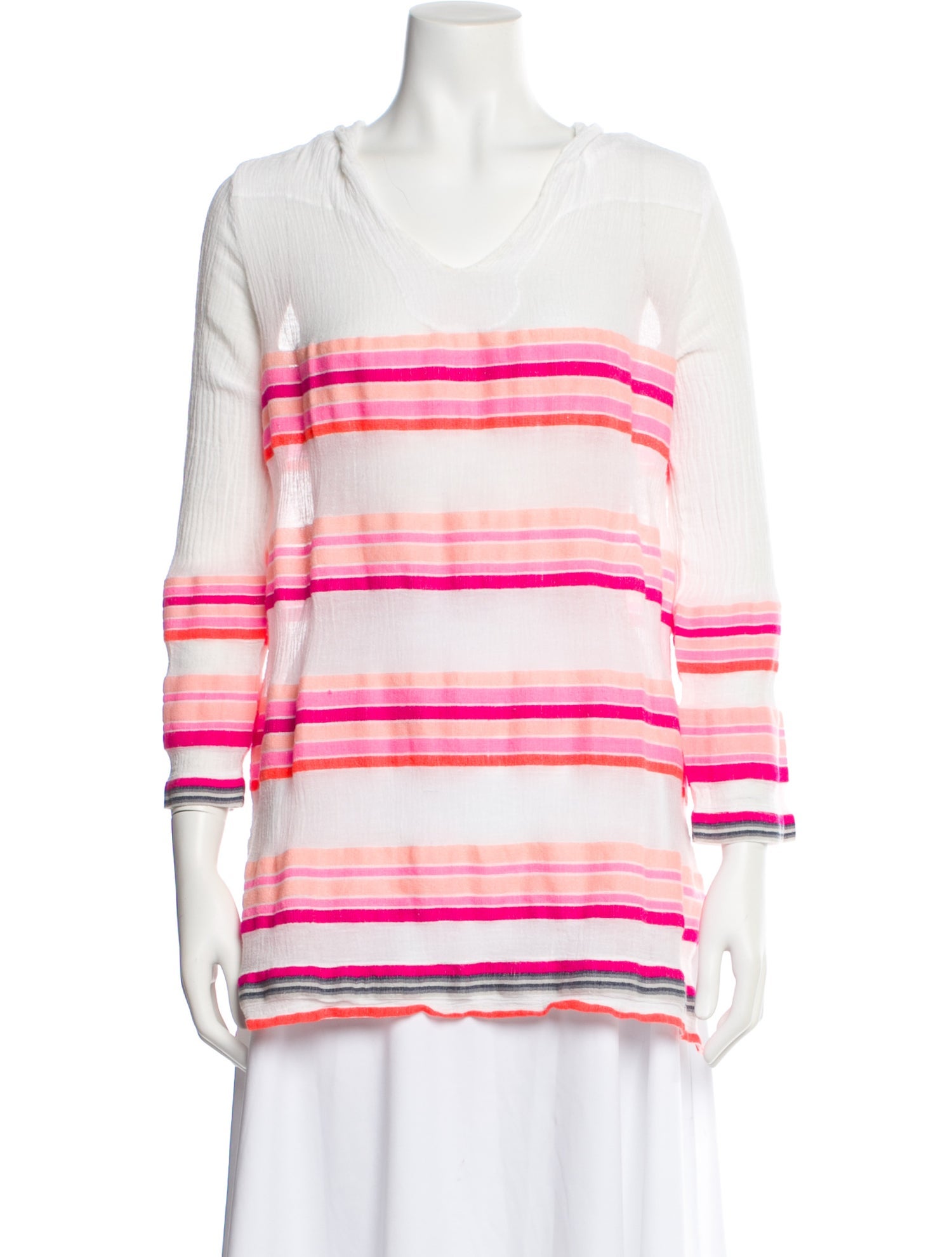 Lemlem Striped V-Neck Tunic
