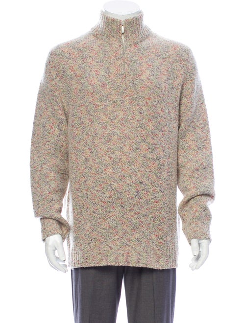 Malo Cashmere Mock Neck Pullover Purple