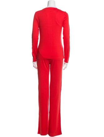 Malo Printed Grosgrain Trim Pant Set