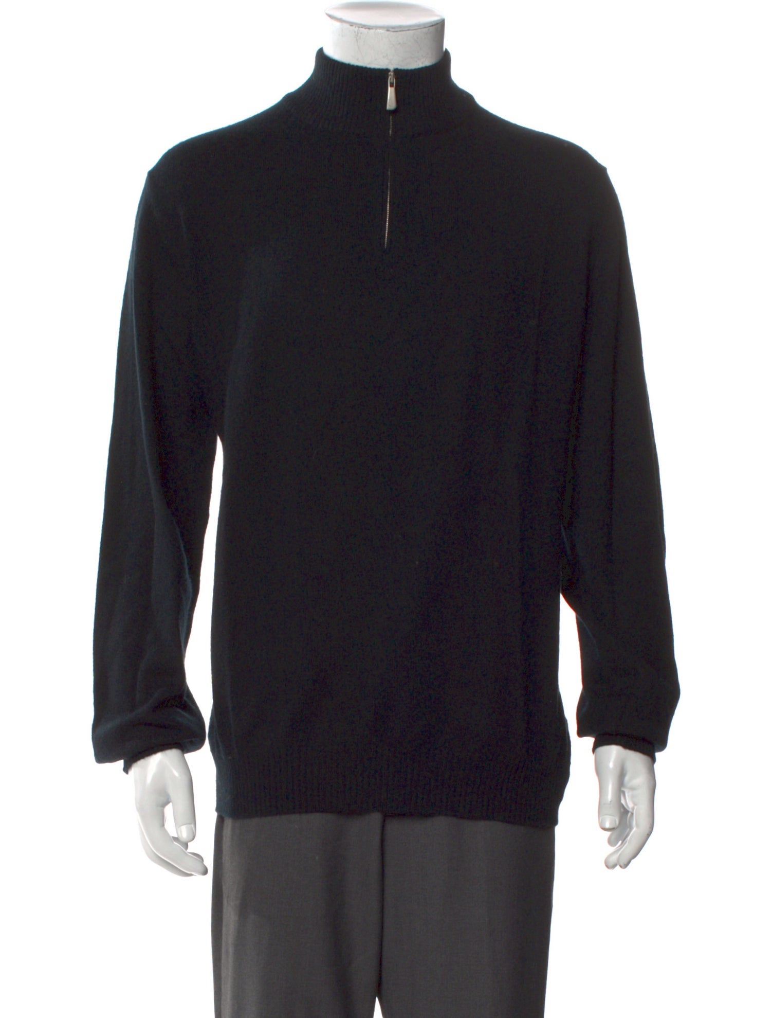 Malo Cashmere Mock Neck Polo Sweater