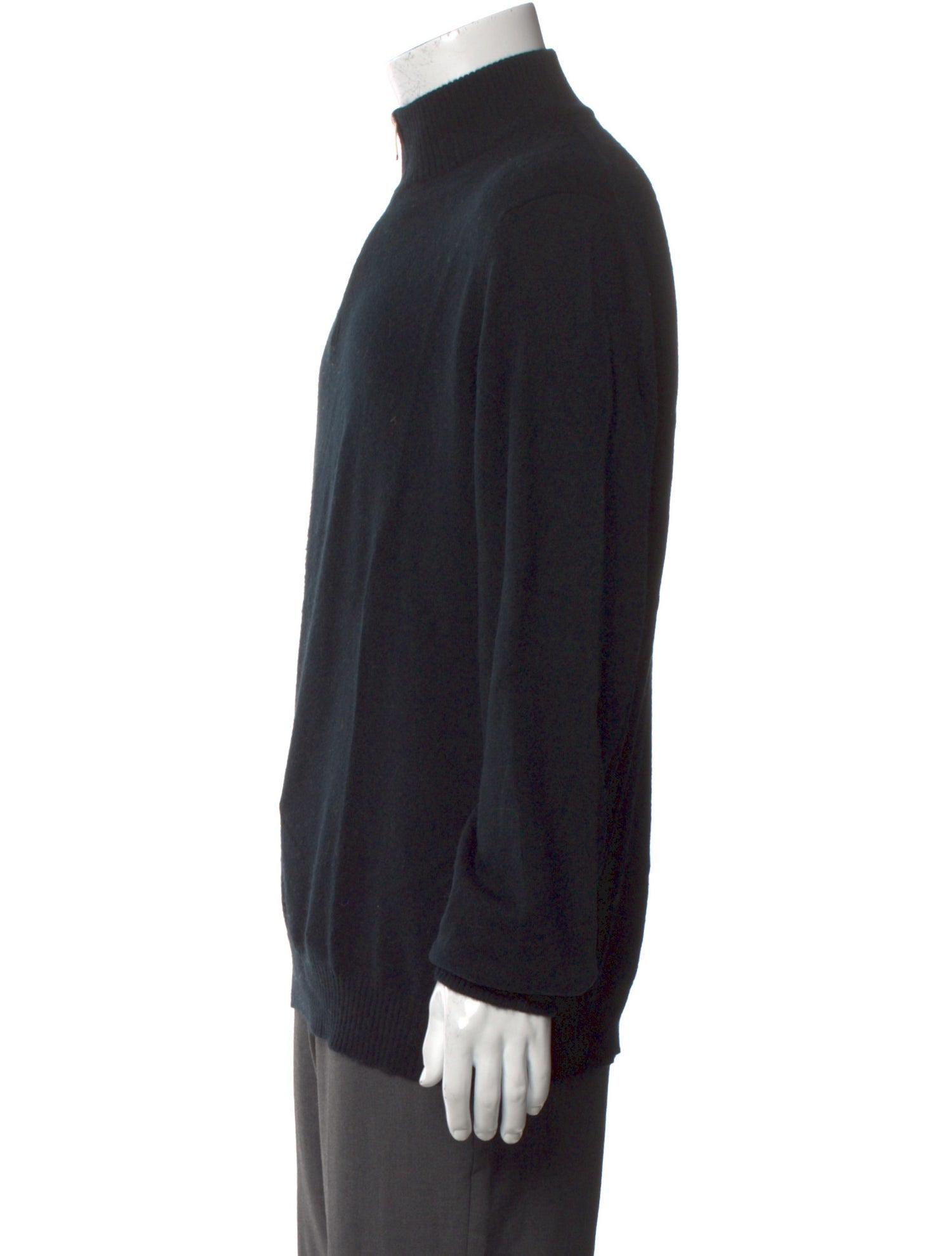 Malo Cashmere Mock Neck Polo Sweater