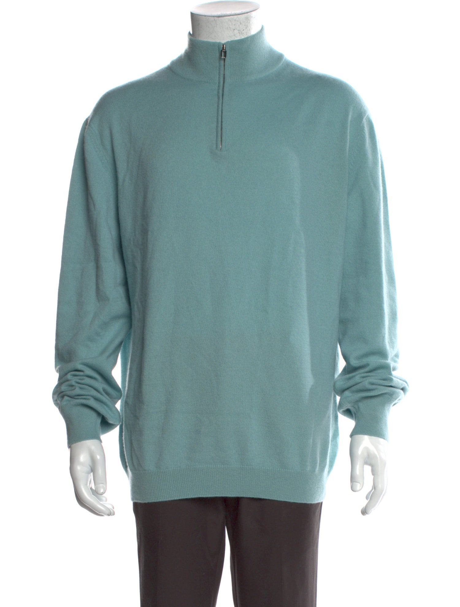 Malo Cashmere Mock Neck Polo Sweater