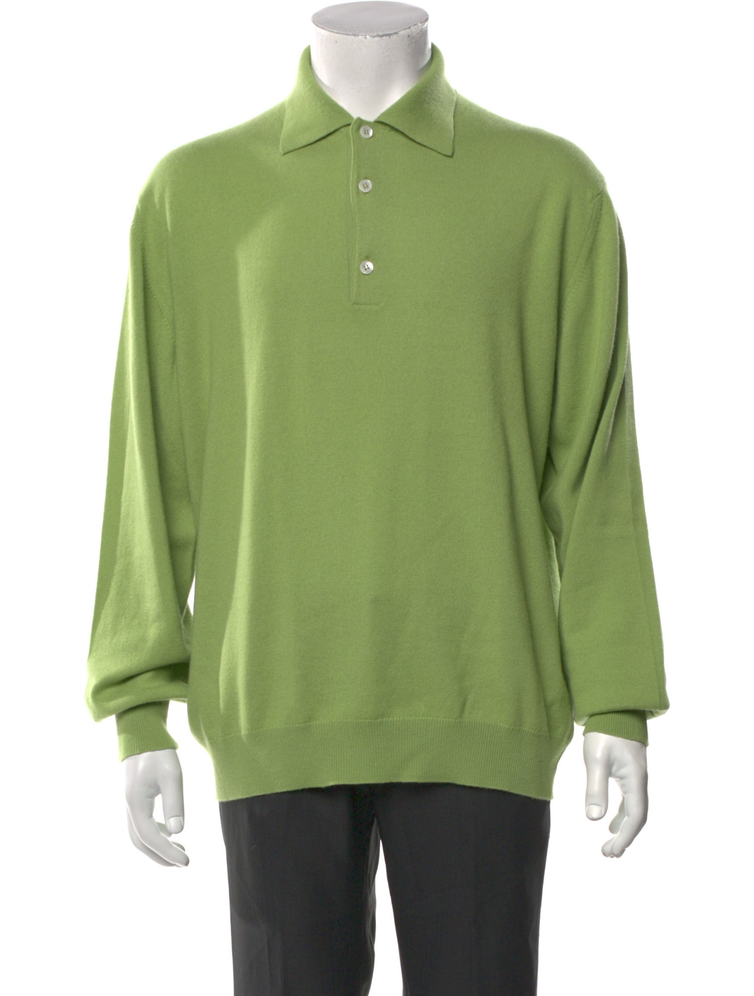 Malo Cashmere Mock Neck Polo Sweater