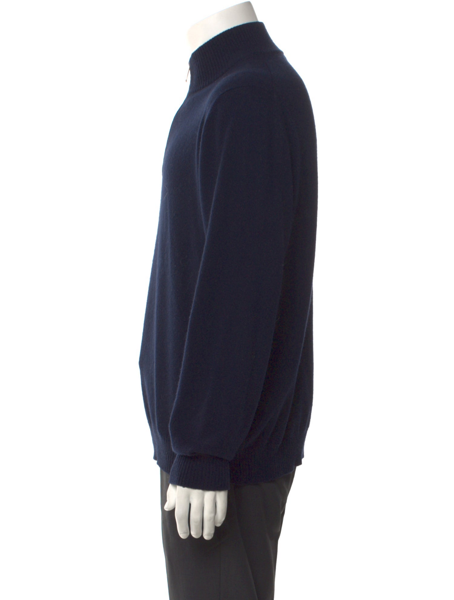 Malo Cashmere Mock Neck Polo Sweater
