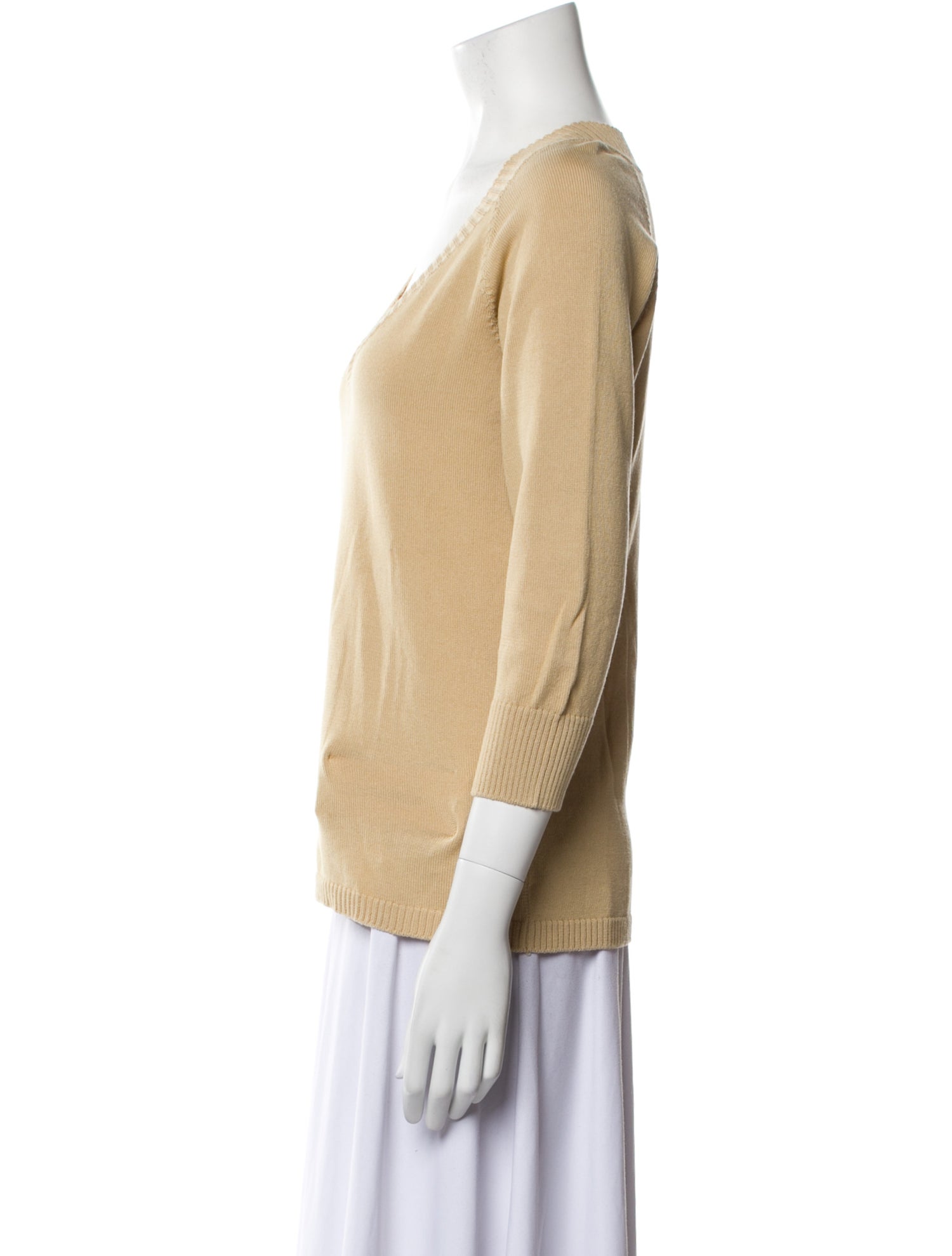 Malo V-Neck Three-Quarter Sleeve Top
