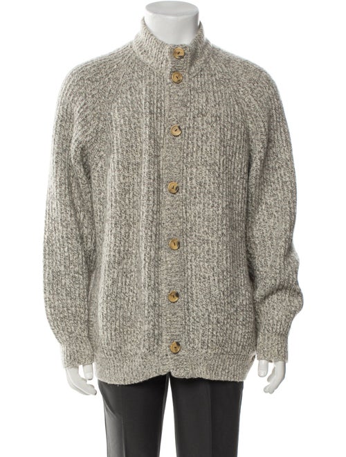 Malo Cashmere Tweed Pattern Cardigan