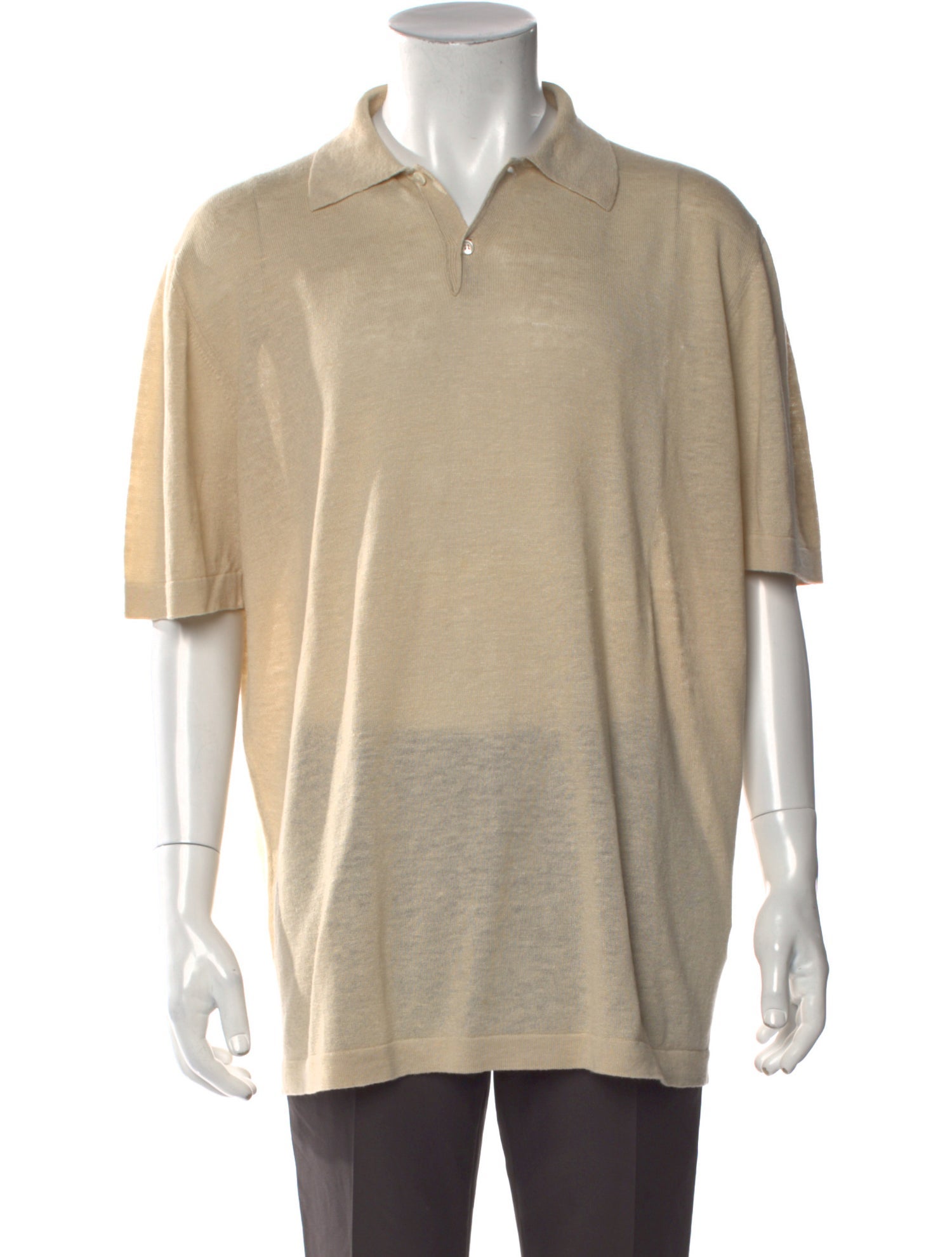 Malo Linen Crew Neck Polo Shirt