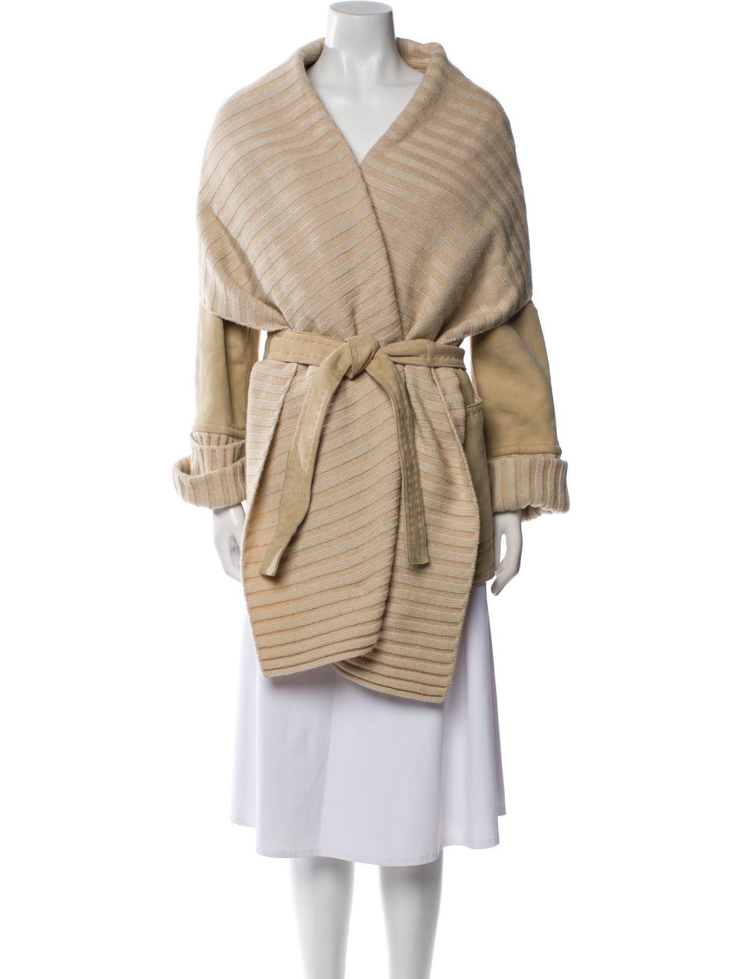 Malo Cashmere Faux Fur Coat