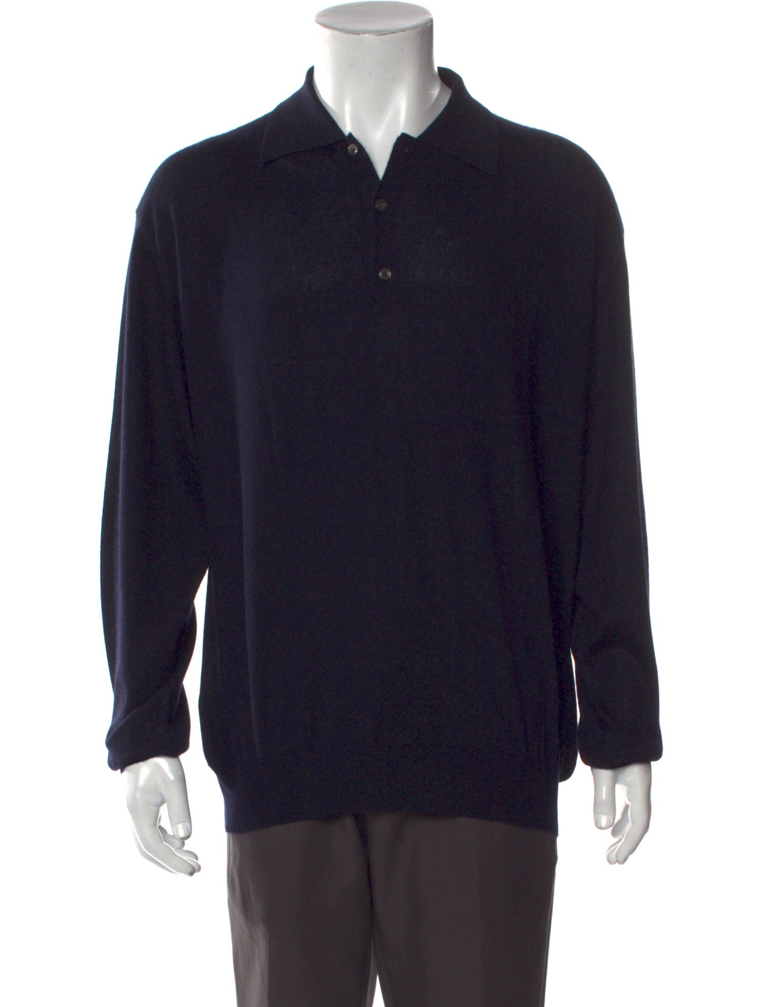 Malo Cashmere Collar Polo Sweater