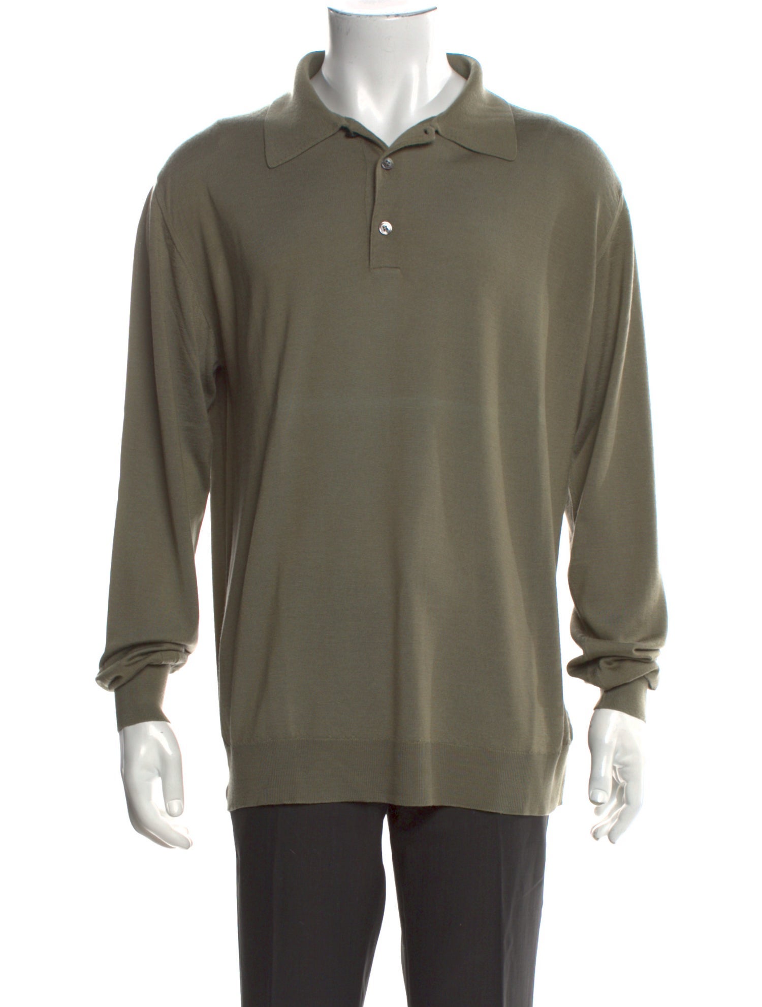 Malo Cashmere Collar Polo Sweater