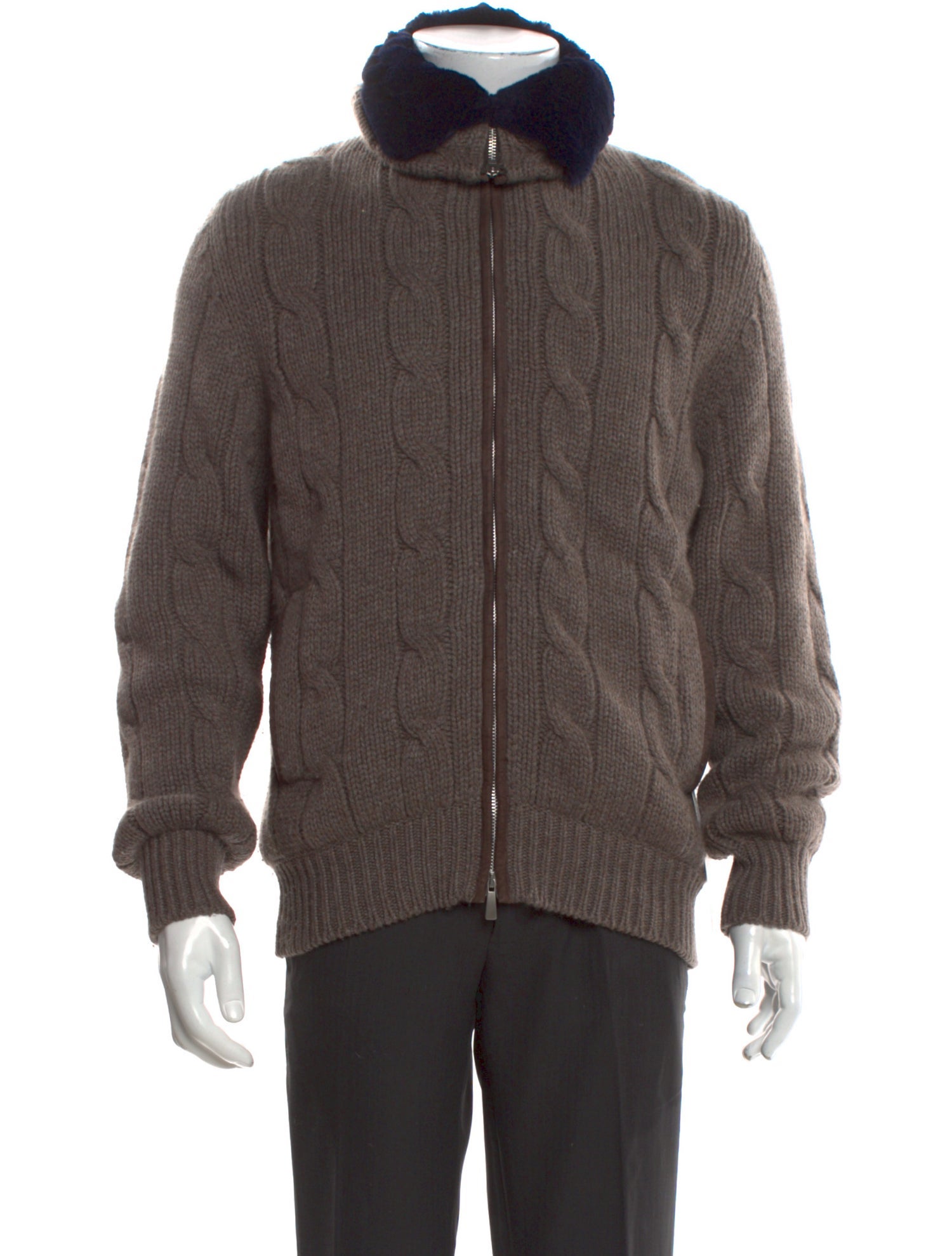 Malo Mink Collar Cardigan