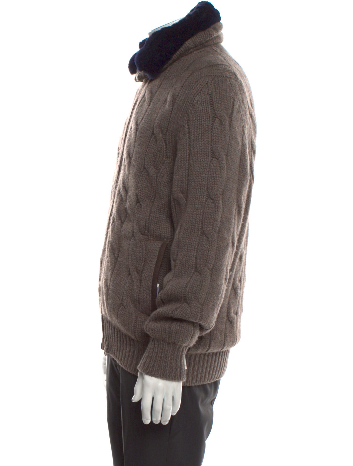 Malo Mink Collar Cardigan