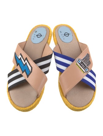 Malo Leather Printed Slides