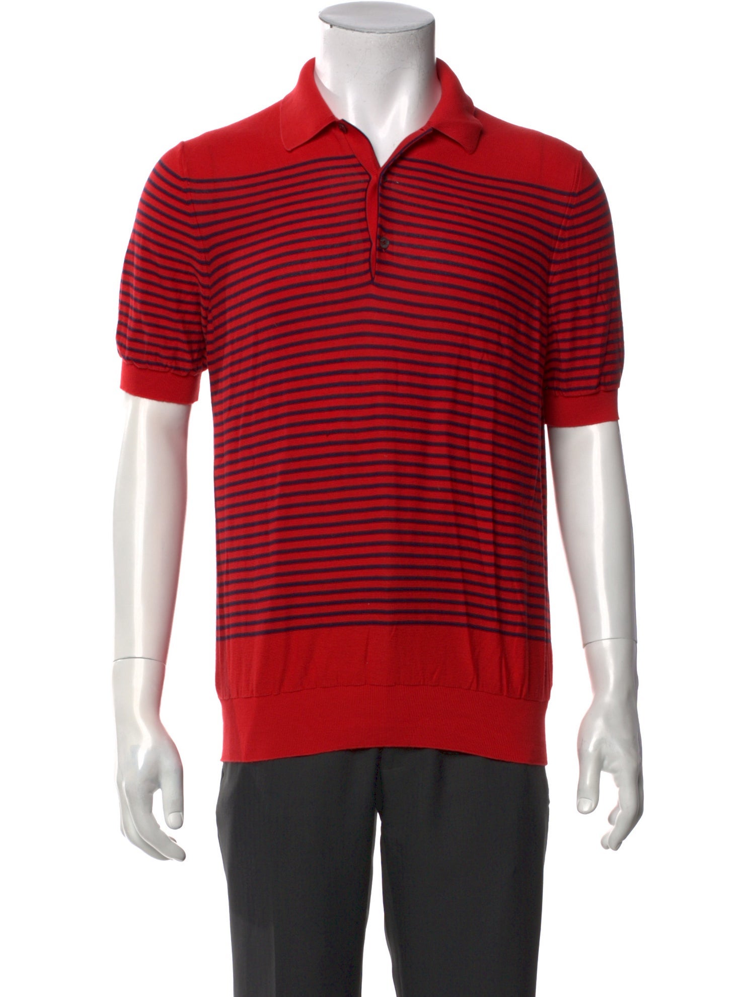 Malo Striped Collar Polo Shirt