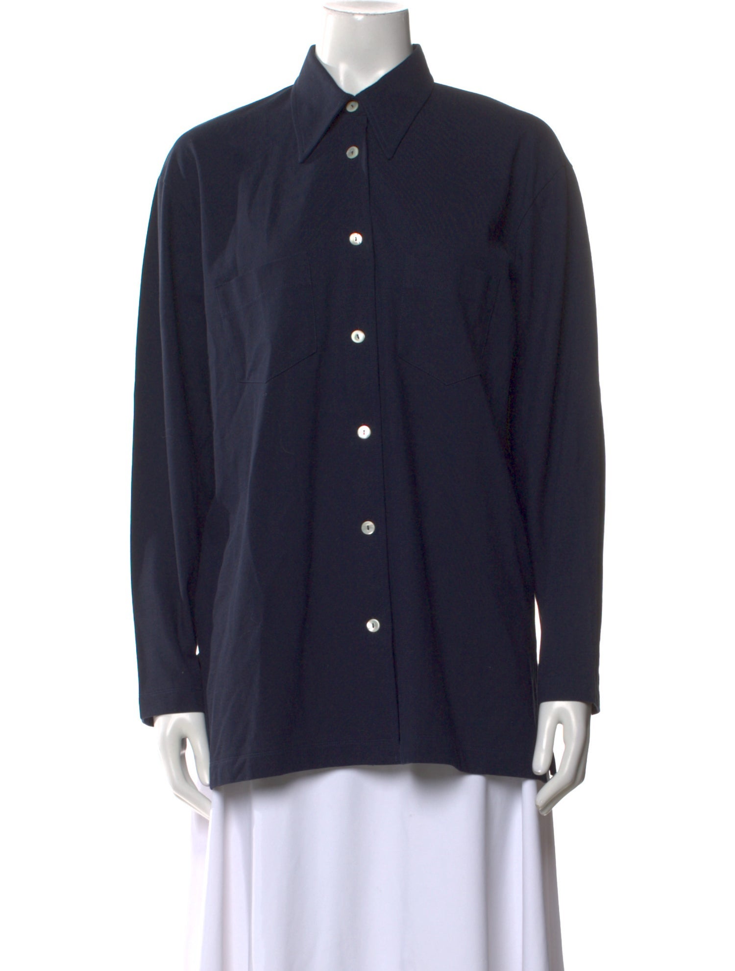Malo Long Sleeve Button-Up Top