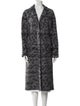 Malo Wool Tie-Dye Print Faux Fur Coat