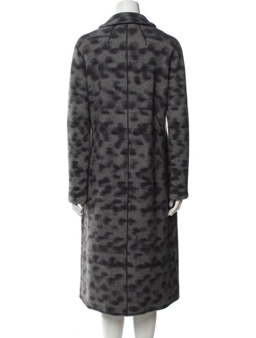 Malo Wool Tie-Dye Print Faux Fur Coat
