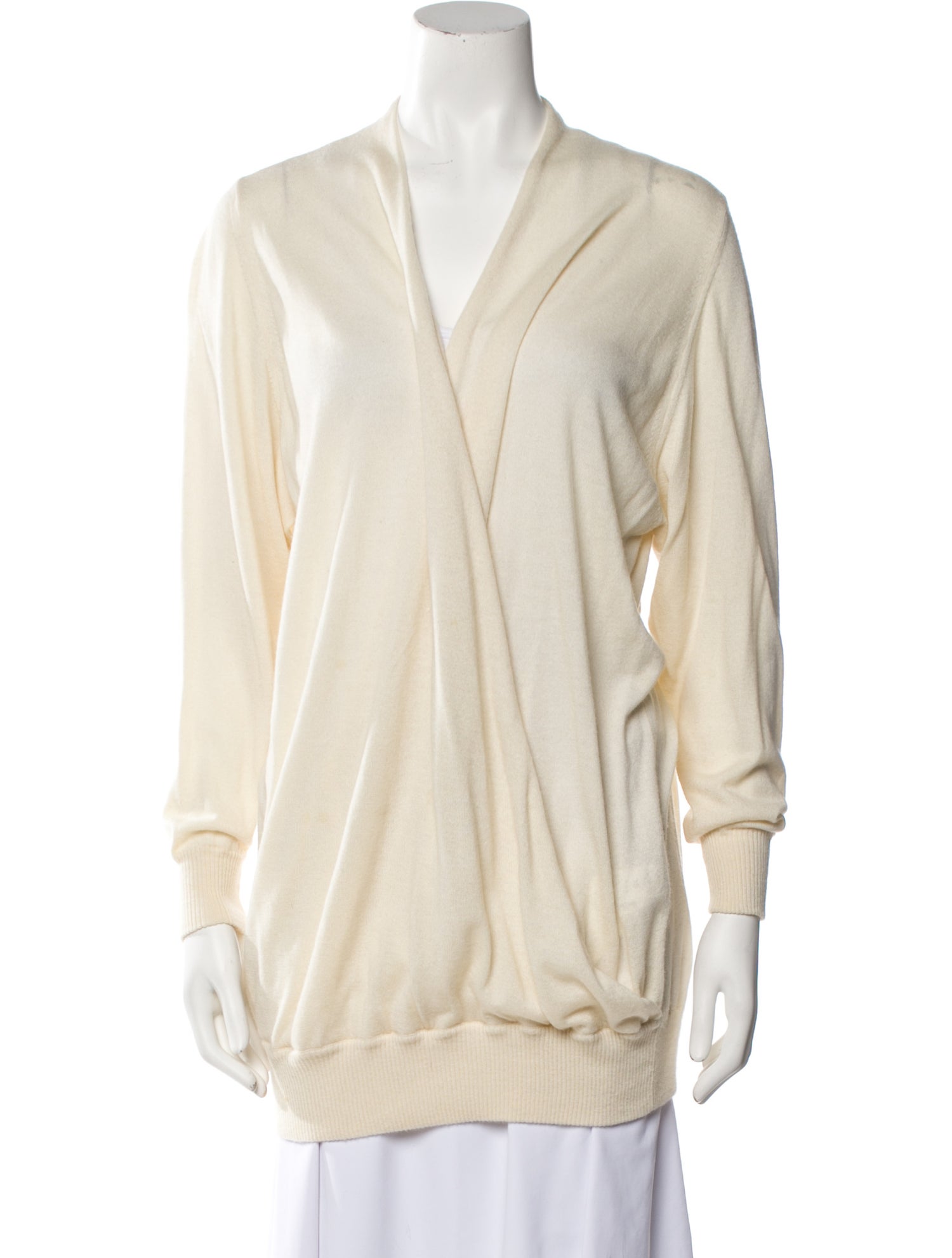 Malo Cashmere Plunge Neckline Sweater