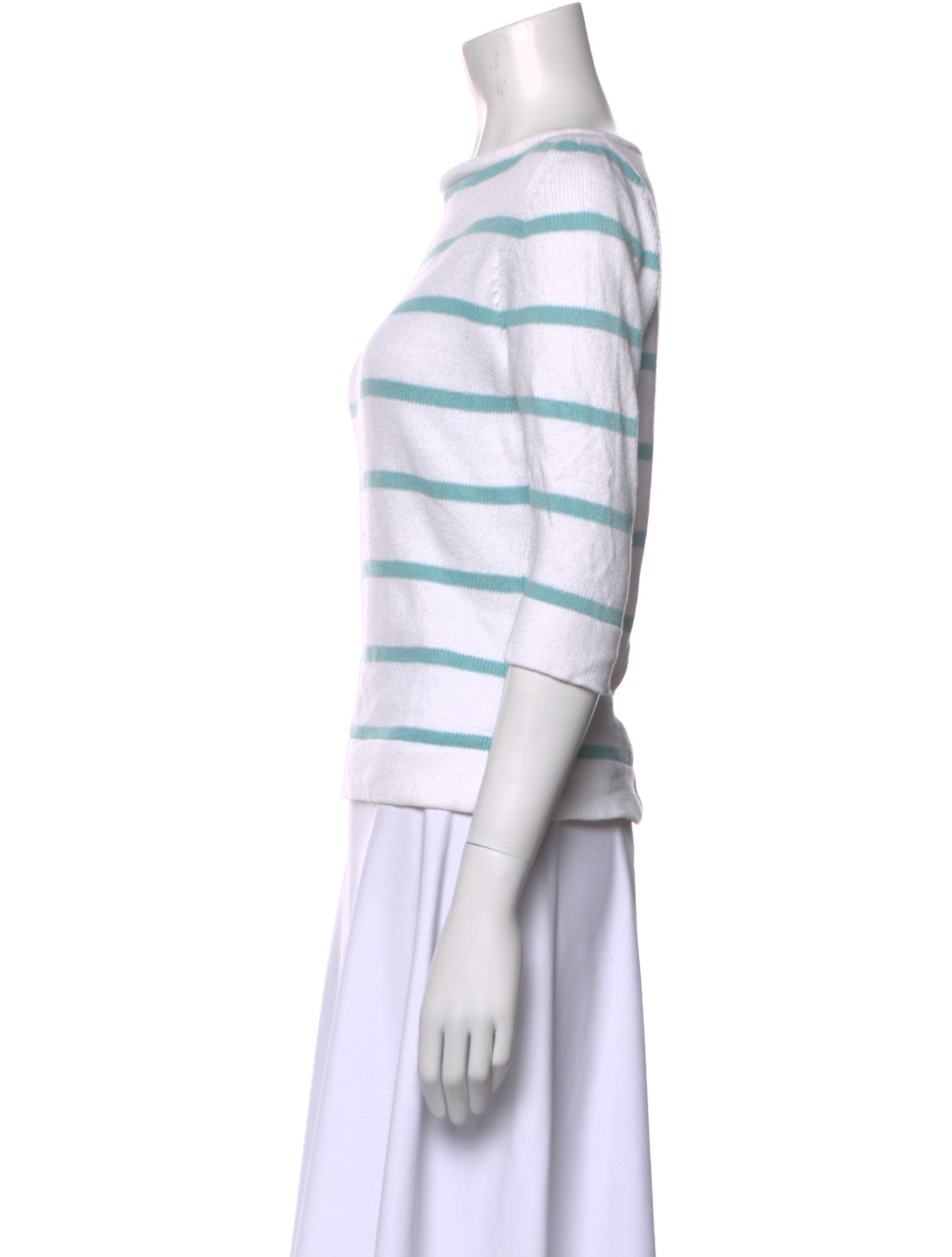Malo Striped Bateau Neckline Top