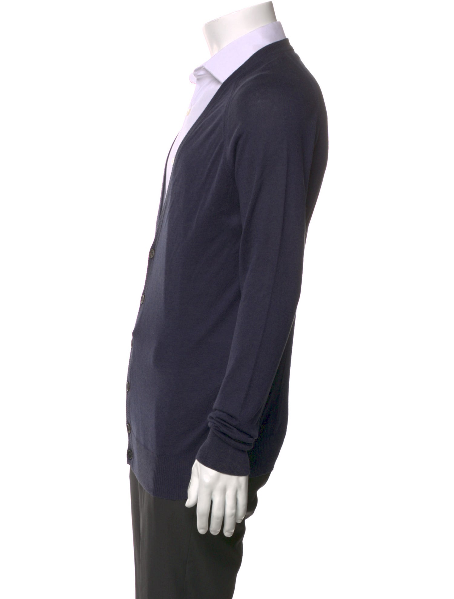 Malo Colorblock Pattern V-Neck Cardigan