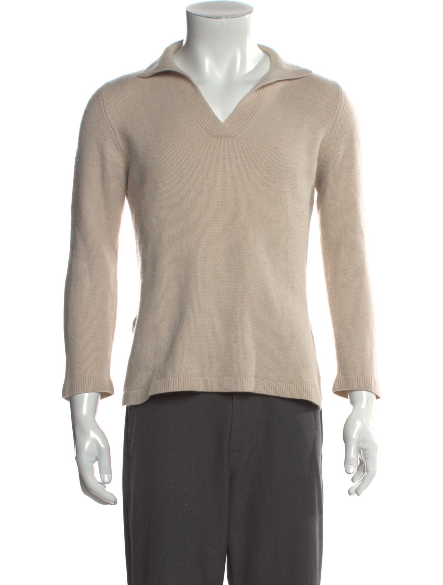 Malo Cashmere V-Neck Polo Sweater