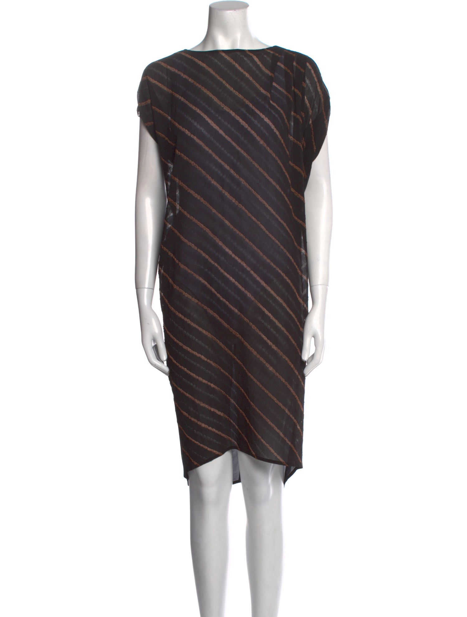 Pas De Calais Striped Midi Length Dress