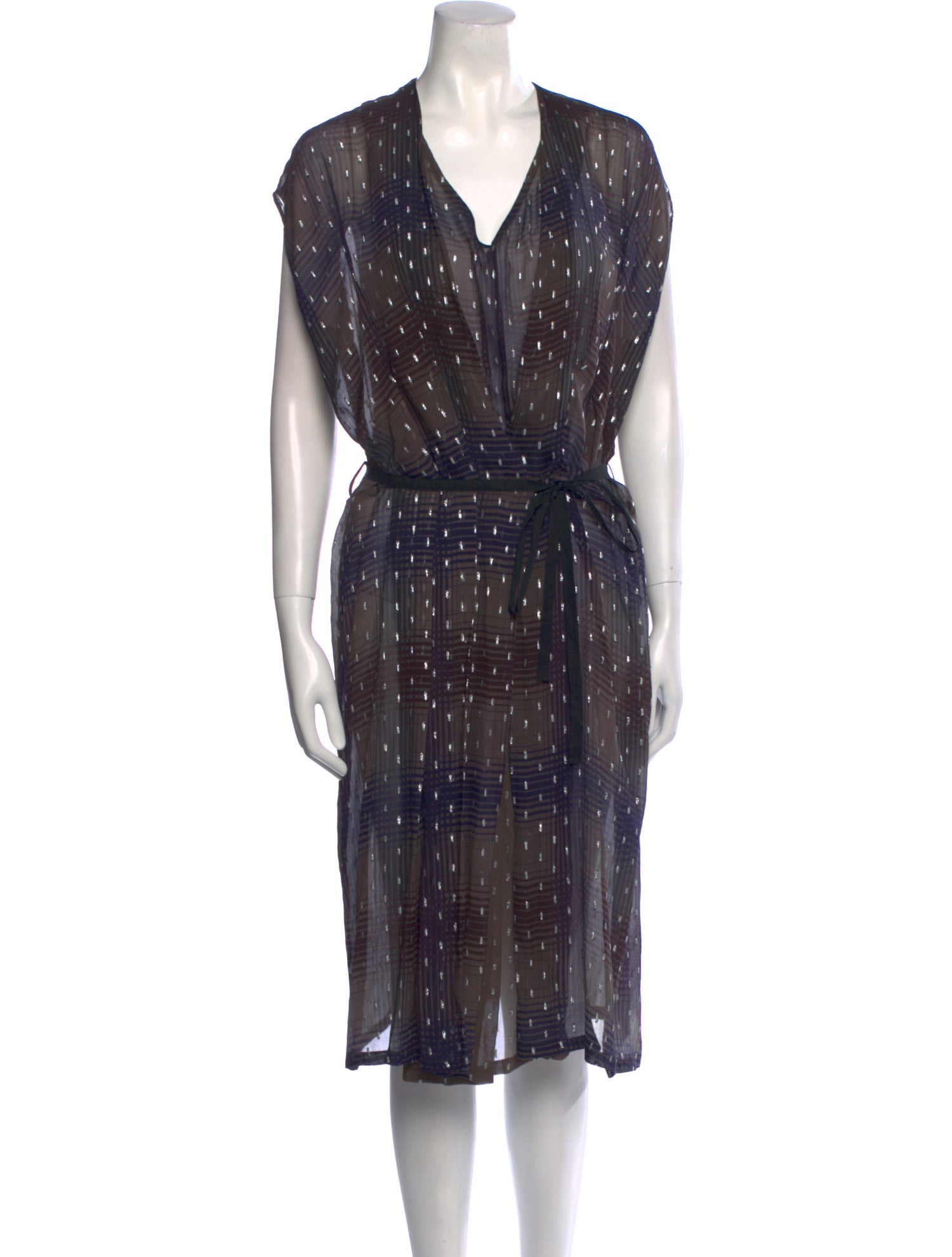 Pas De Calais Polka Dot Print Knee-Length Dress
