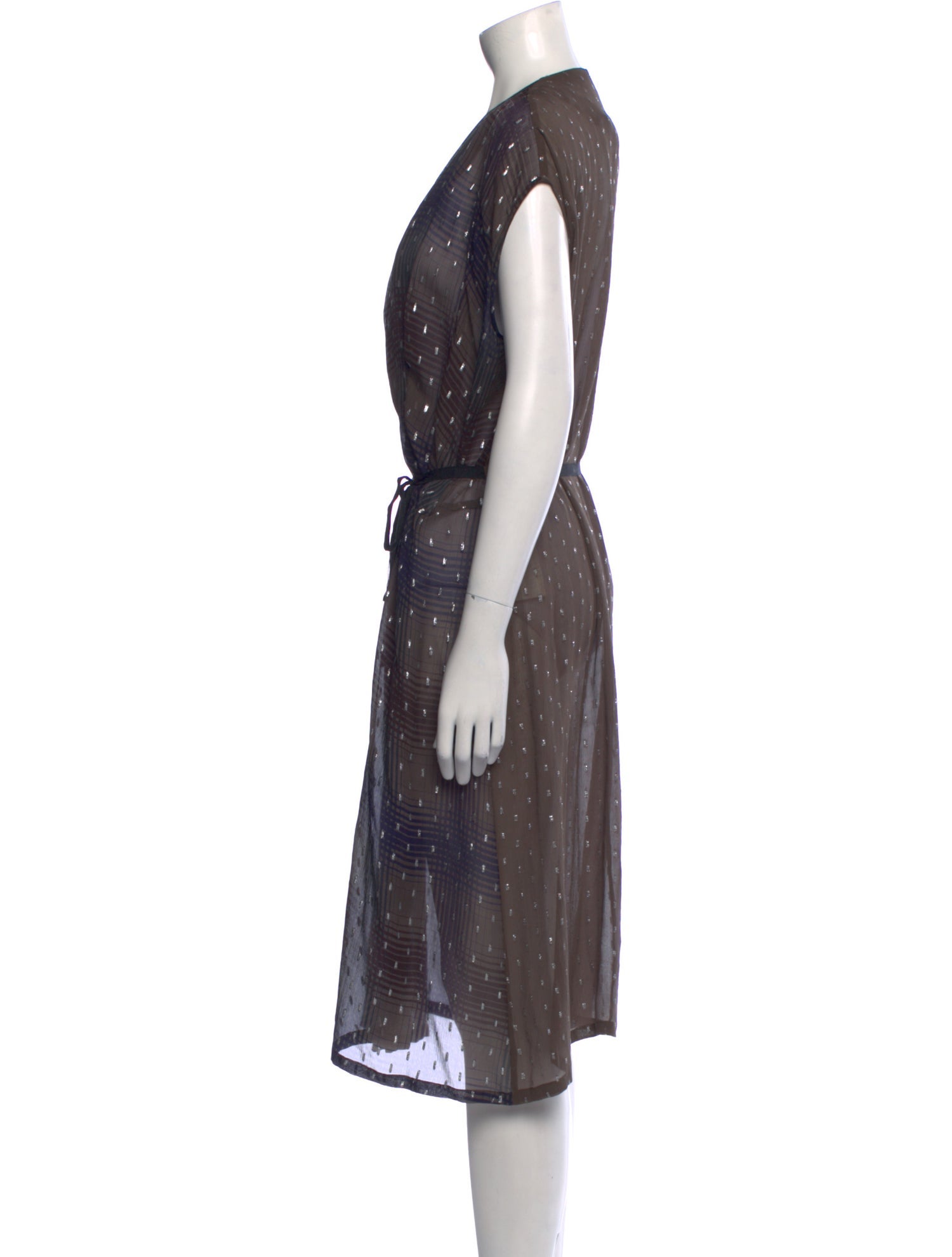 Pas De Calais Polka Dot Print Knee-Length Dress